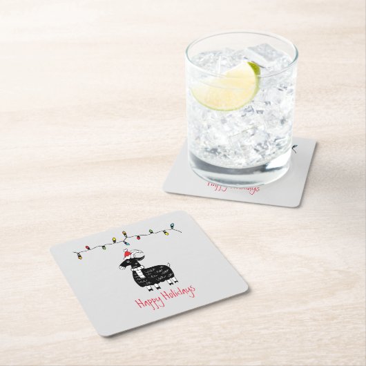 Whimsical-kerstgeit Kartonnen Onderzetters (Insitu)