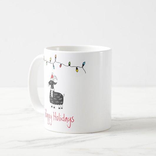 Whimsical-kerstgeit Koffiemok (Voorkant links)