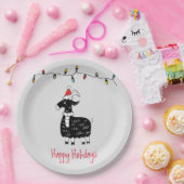 Whimsical-kerstgeit Papieren Bordje (Feest)