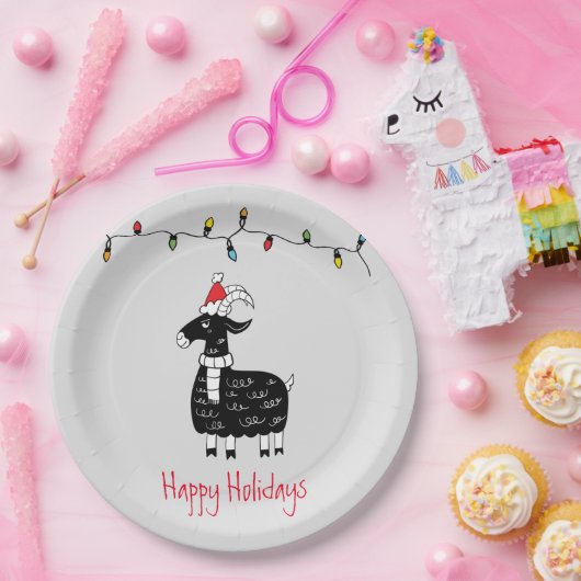 Whimsical-kerstgeit Papieren Bordje (Feest)