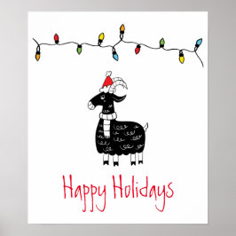 Whimsical-kerstgeit Poster