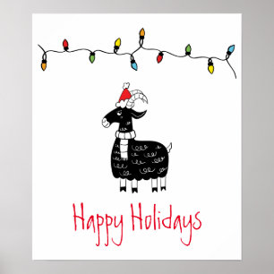 Whimsical-kerstgeit Poster