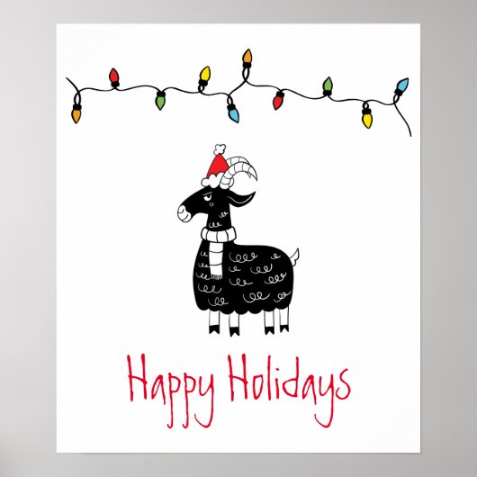 Whimsical-kerstgeit Poster (Voorkant)