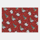 Whimsical Kerstgnomen Inpakpapier Vel (Voorkant 2)