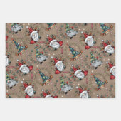 Whimsical Kerstgnomen Inpakpapier Vel (Voorkant)