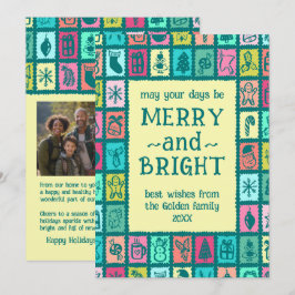 Whimsical kerstgrid cute aangepaste 2 FOTO  Feestdagenkaart