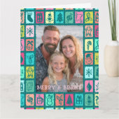 Whimsical kerstgrid met leuke aangepaste FOTO Beri Kaart (Voorkant)