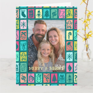 Whimsical kerstgrid met leuke aangepaste FOTO Beri Kaart