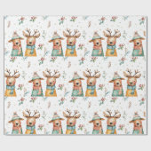 Whimsical Kerstherten – Inpakpapier (Vlak)