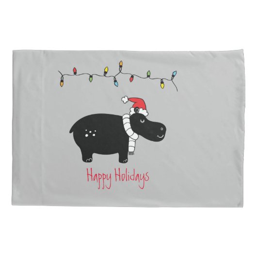 Whimsical Kersthippo Kussensloop (Achterkant)