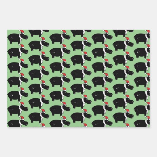 Whimsical Kersthippos Inpakpapier Vel (Voorkant)