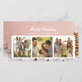 Whimsical Kerstkaart 3 Foto Collage (Voorkant / Achterkant)