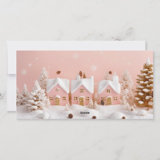 Whimsical Kerstkaart 3 Foto Collage (Achterkant)