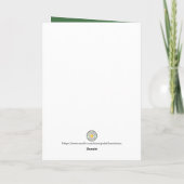 Whimsical kerstkaart met gesneden papier ontwerp bedankkaart (Achterkant)