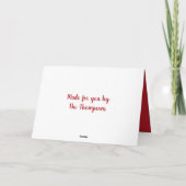 Whimsical kerstkaart North Pole Trendy Feestdagen Kaart (Achterkant)