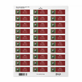 Whimsical Kerstkabouter & Boom Retouradres Etiket (Full Sheet)