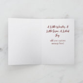 Whimsical Kerstkat Winter Juffrouw Kunstkaart Kaart (Binnen)