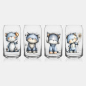 Whimsical Kerstkatten Blikvorm Glas (Achterkant)