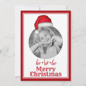 Whimsical Kerstkerstfotokaart 1 Foto Feestdagenkaart (Voorkant)