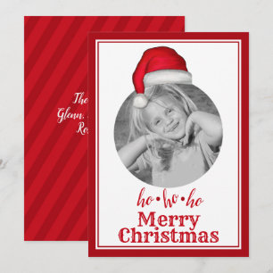 Whimsical Kerstkerstfotokaart 1 Foto Feestdagenkaart