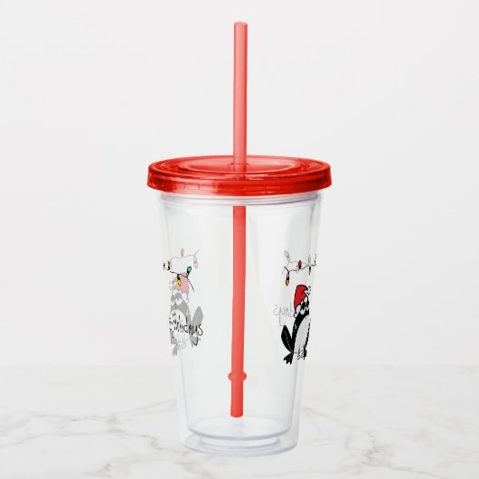 Whimsical Kerstkikker Acryl Drinkbeker (Rechts)