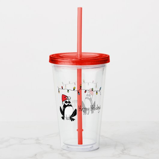 Whimsical Kerstkikker Acryl Drinkbeker (Voorkant)