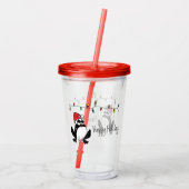 Whimsical Kerstkikker Acryl Drinkbeker (Achterkant)