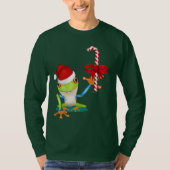 Whimsical Kerstkikker en Candy Cane T-Shirt (Voorkant)