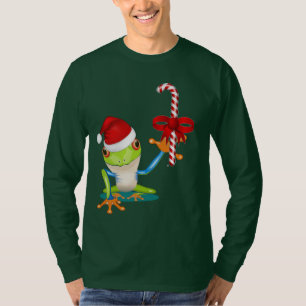 Whimsical Kerstkikker en Candy Cane T-Shirt