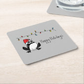 Whimsical Kerstkikker Kartonnen Onderzetters (Schuin)