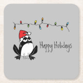 Whimsical Kerstkikker Kartonnen Onderzetters (Voorkant)