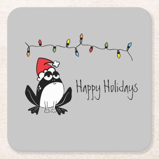 Whimsical Kerstkikker Kartonnen Onderzetters (Voorkant)