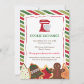 Whimsical Kerstkoekje Exchange-uitnodiging Kaart (Voorkant)