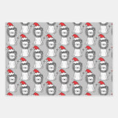 Whimsical-kerstleeuwen Inpakpapier Vel (Voorkant 2)