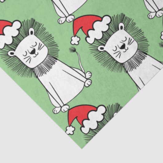 Whimsical-kerstleeuwen Tissuepapier (Detail)