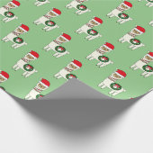 Whimsical Kerstllamas Cadeaupapier (Hoek)