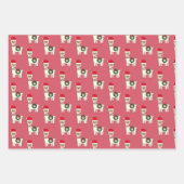 Whimsical Kerstllamas Inpakpapier Vel (Voorkant 3)