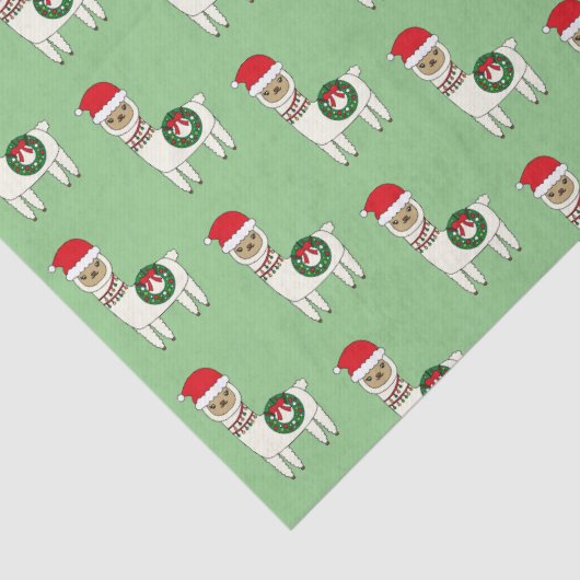 Whimsical Kerstllamas Tissuepapier (Detail)