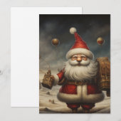 Whimsical Kerstman 7 Feestdagenkaart (Voorkant / Achterkant)