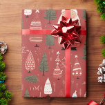 Whimsical Kerstman & dennenboom Kerstmis Cadeaupapier<br><div class="desc">Ontdek de betoverende charme van het vakantieseizoen met ons Whimsical Santa Claus & Pine Tree Christmas Wrapping Paper. Dit inpakpapier maakt deel uit van ons gerespecteerde Whimsical Christmas Collectie en bevat een prachtig tafereel van de Kerstman te midden van serene dennenbomen, waarin de essentie van een magisch winterwonderland wordt vastgelegd....</div>