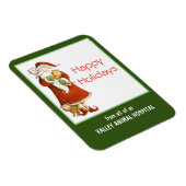 Whimsical Kerstman en Katten Aanpasbare Vakantie Magneet (Rechterzijde)