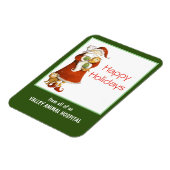 Whimsical Kerstman en Katten Aanpasbare Vakantie Magneet (Linkerzijde)