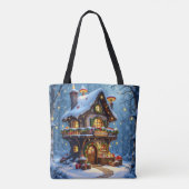 Whimsical Kerstman Werkplaats Kerstmis Tote Bag (Achterkant)