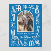 Whimsical Kerstmis Aangepaste boog FOTO Feestdagenkaart (Voorkant)