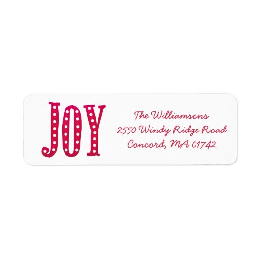 Whimsical Kerstmis Doodled Joy Custom Etiket (Voorkant)