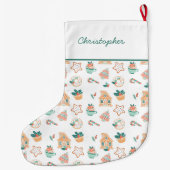 Whimsical Kerstmis feestje Grote Kerstsok (Achterkant)