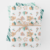 Whimsical Kerstmis feestje Inpakpapier Vel (In situ)