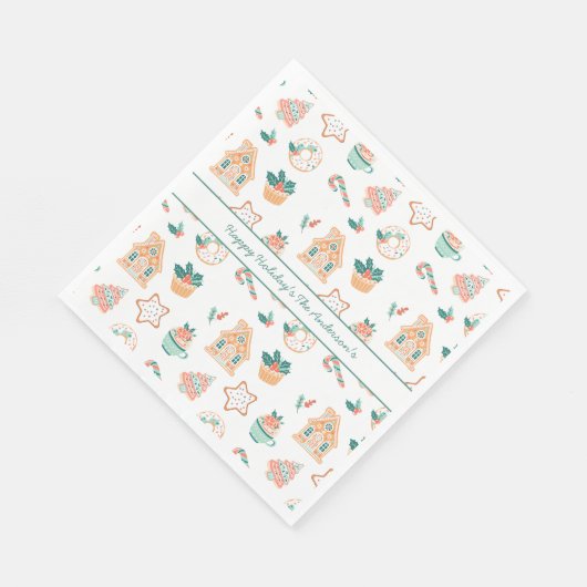 Whimsical Kerstmis feestje Servet (Hoek)