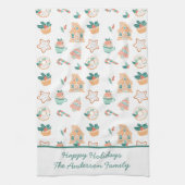 Whimsical Kerstmis feestje Theedoek (Verticaal)