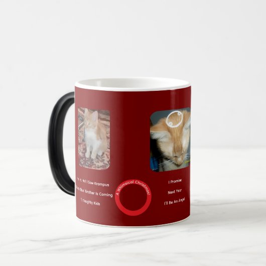 Whimsical Kerstmis Gemberkat Magische Mok (Voorkant links)